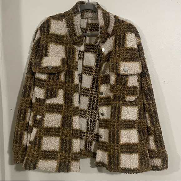 Soft loose fit checkered pattern jacket - Picture 1 of 10